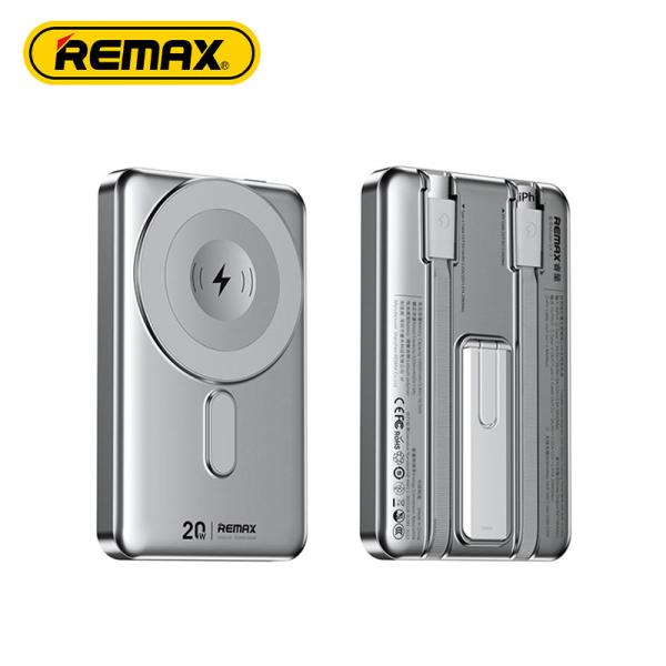 Remax CX-2 Magnetic 15W Wireless Power Bank 10000mAh with Built-in Foldable Stand Dual Fast Charging Power Banks with Cable