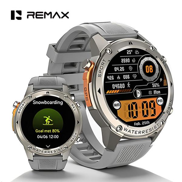 Remax 1.43" AMOLED Screen GPS Smart Watch 5ATM Waterproof Premium Smartwatch Outdoor Fitness Tracker GPS Smart Watch for Men