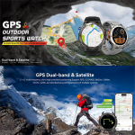 Remax 1.43" AMOLED Screen GPS Smart Watch 5ATM Waterproof Premium Smartwatch Outdoor Fitness Tracker GPS Smart Watch for Men