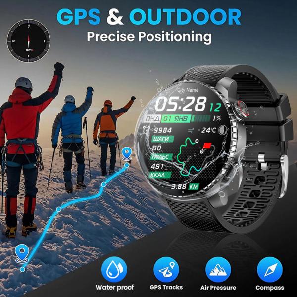 Remax GPS Smart Watch 5ATM Waterproof Smartwatch Reloj Phone Watch Smart Fitness Tracker Sport Smart Watch with GPS for Men